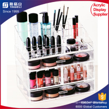 Organizador de cosméticos Jóias de luxo Acrílico Makeup Case Drawer Multiple Display